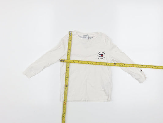 Boys UK Size 4 Years Tommy Hilfiger White Basic T-Shirt