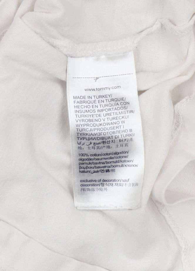 Boys UK Size 4 Years Tommy Hilfiger White Basic T-Shirt