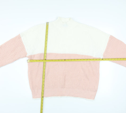 Womens UK Size L New Look Pink Pullover Jumper