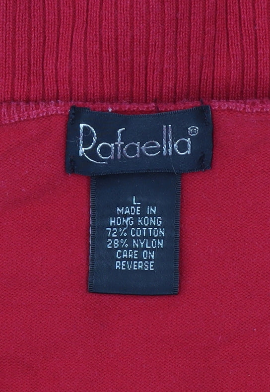 Womens UK Size L Rafaella Red Cardigan Jumper