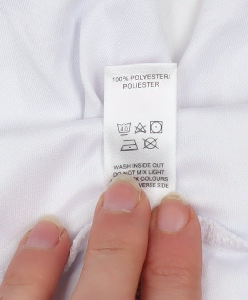 Additional view of Dunnes boys’ white athletic football shorts 4-5 years