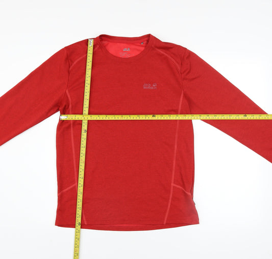 Mens UK Size M Jack Wolfskin Red Pullover Sweatshirt
