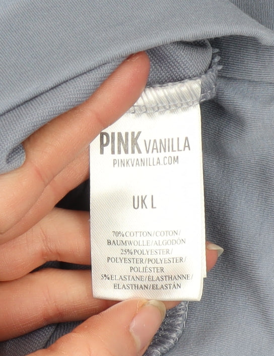 Womens UK Size L Pink Vanilla Blue Pullover Hoodie