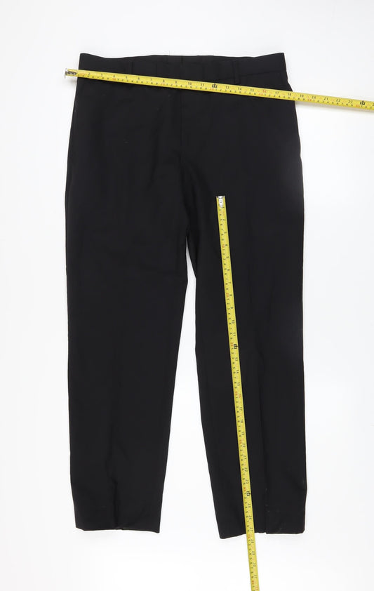Mens UK Size M Strellson Regular Fit Dress Pants Black Trousers