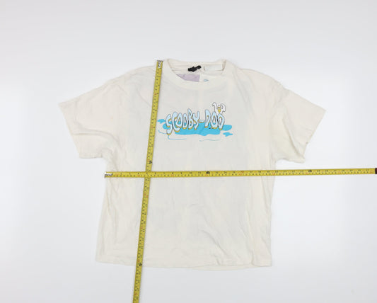 Mens UK Size One Size Mavi White T-Shirt