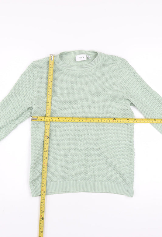 Womens UK Size XS VILA Green Pullover Jumper