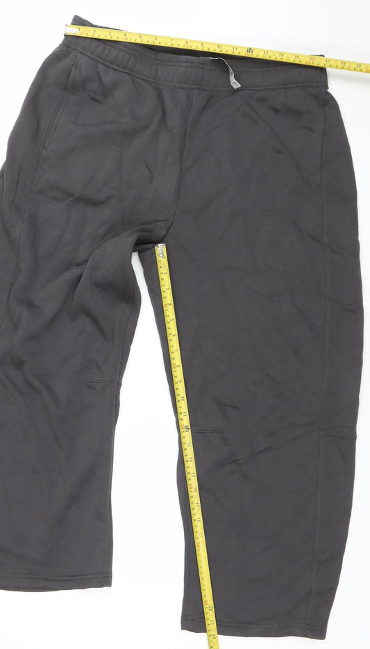 Dunnes Stores Men's Charcoal Jogger Sweatpants L Elastic Waist Comfort Fit