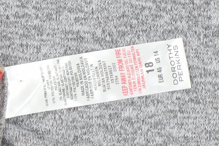 Womens UK Size 18 Dorothy Perkins Grey Pullover Jumper