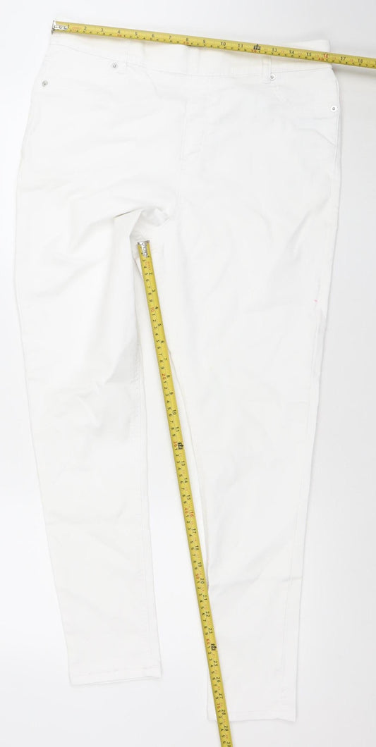 F&F Women's White Skinny Stretch Jeans Size 16R