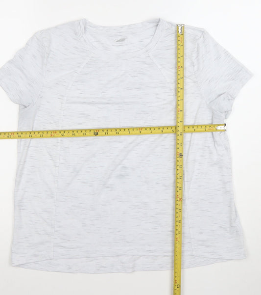 Womens UK Size M Avia White Gym & Training Running & Jogging Yoga T-Shirt