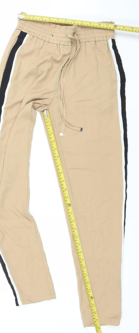 Womens UK Size 6 New Look Regular Fit Jogger Beige Trousers
