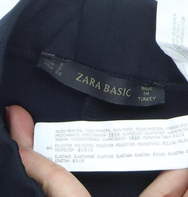 Womens UK Size 6 Zara Basic Slim Fit Jegging Black Trousers
