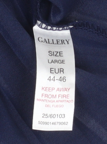 Womens UK Size 16 Gallery Blue Basic Blouse