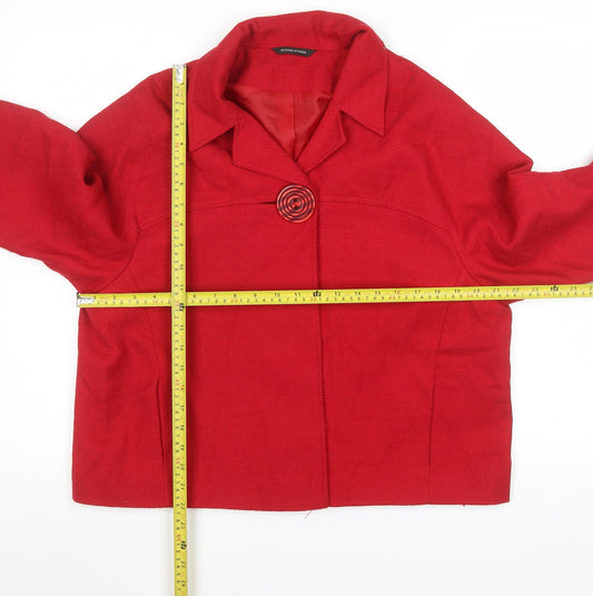 Womens UK Size 16 St. Bernard Red Basic Jacket