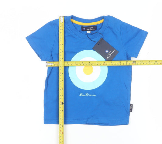 Ben Sherman Unisex Baby Blue Graphic Print Cotton T-Shirt 18-24 Months
