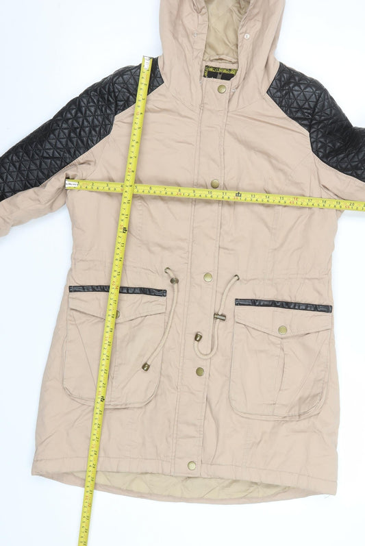 Womens UK Size 10 Outerwear Premium Collection Beige Parka Coat