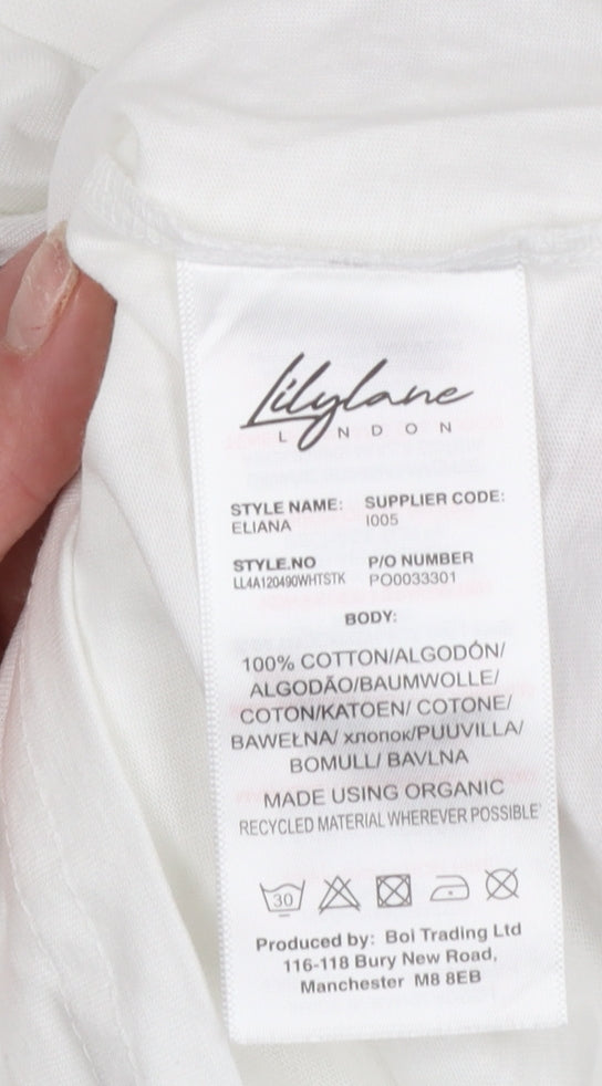 Mens UK Size M LilyLane London White T-Shirt