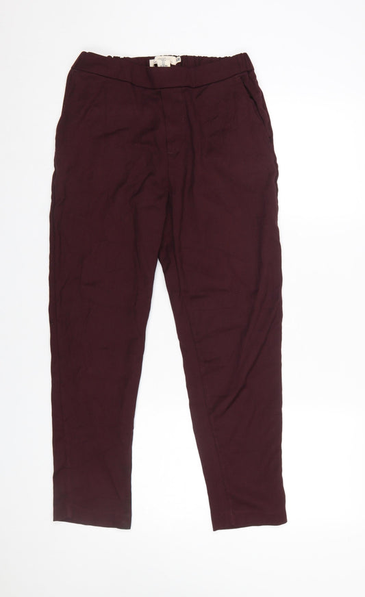 Womens UK Size 8 H&M Regular Fit Casual Workwear Brown Trousers