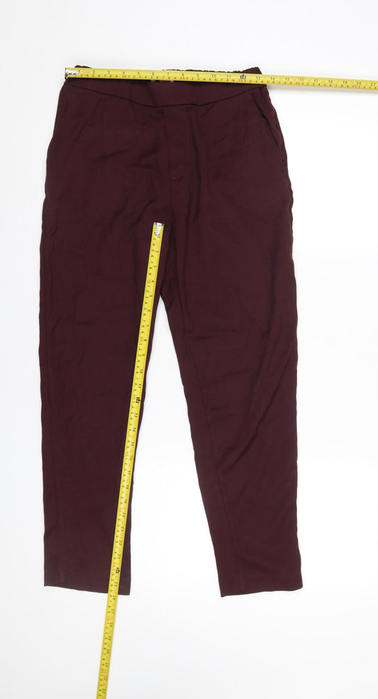 Womens UK Size 8 H&M Regular Fit Casual Workwear Brown Trousers