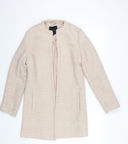 Womens UK Size 8 New Look Beige Overcoat