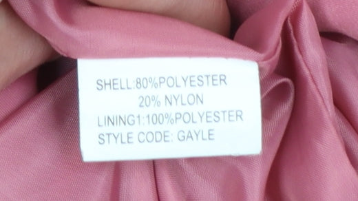 Womens UK Size 12 Klassik Pink Overcoat