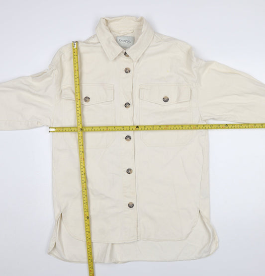 Womens UK Size S George Ivory Basic Jacket