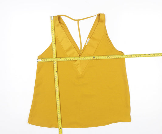 Womens UK Size 12 River Island Yellow Camisole Tank