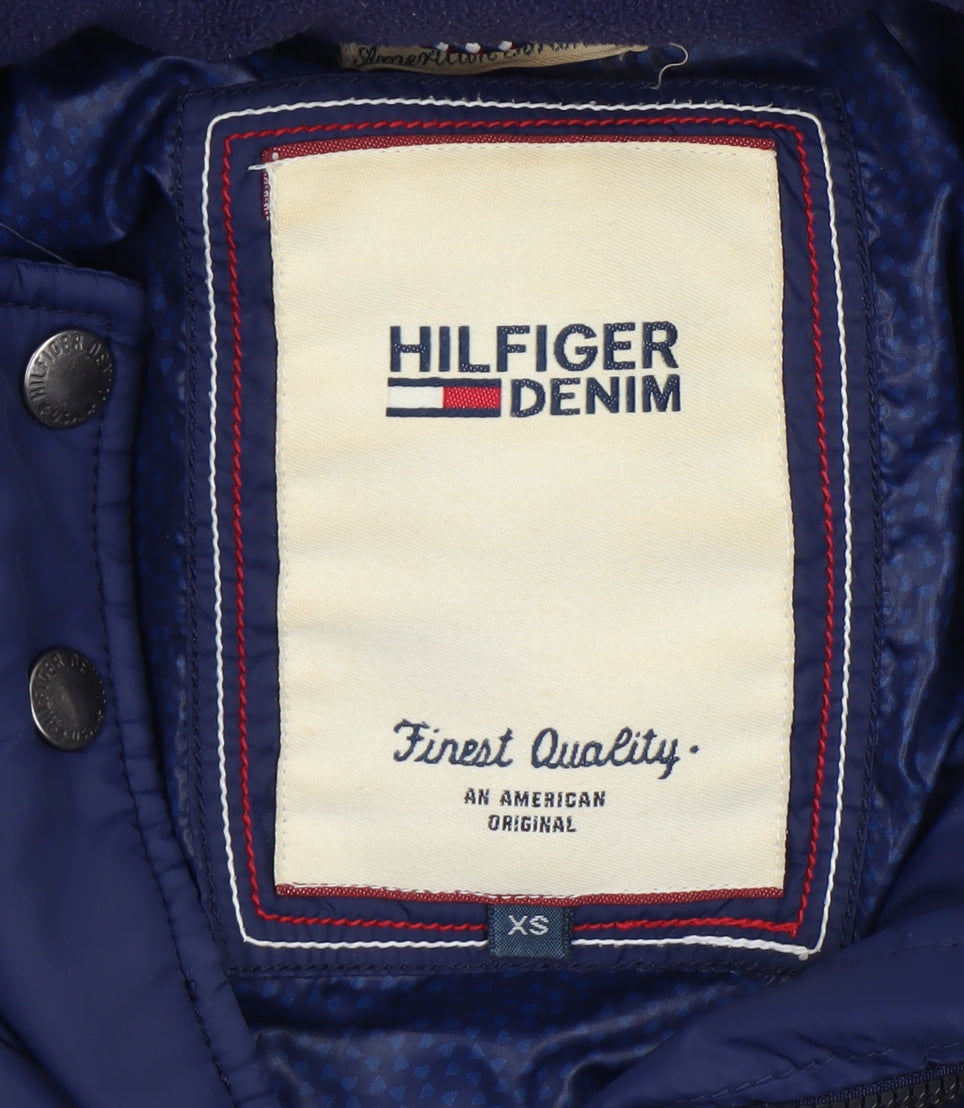 Womens UK Size XS Hilfiger Denim Blue Puffer Jacket