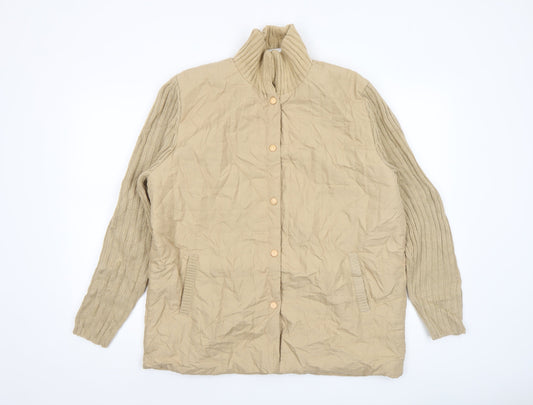 Womens UK Size L Damart Beige Quilted Coat