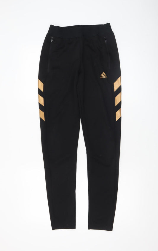 Boys UK Size 13-14 Years adidas Slim Fit Jogger Black Trousers