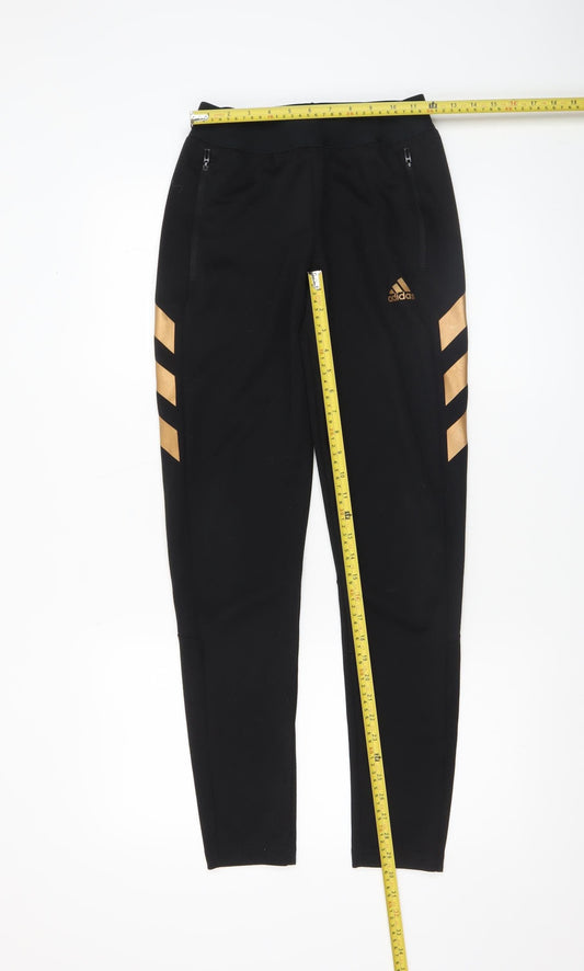 Boys UK Size 13-14 Years adidas Slim Fit Jogger Black Trousers