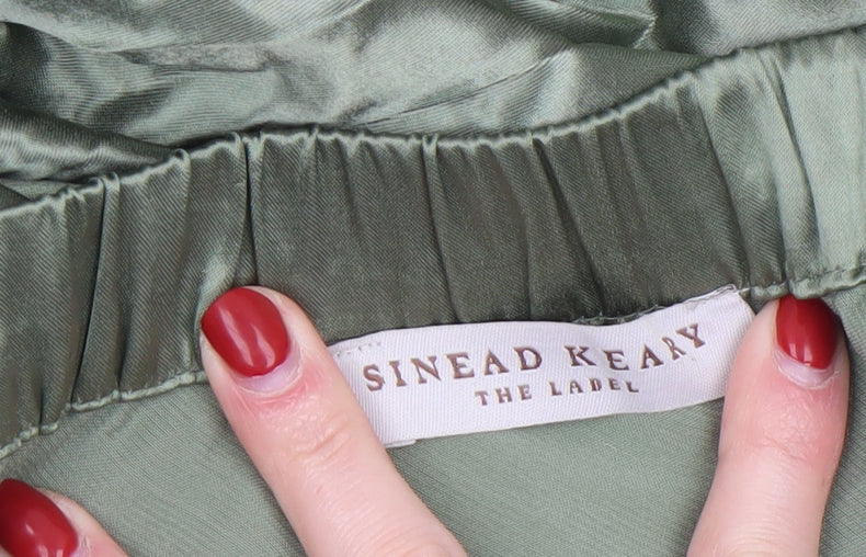 Womens UK Size XL Sinead Keary The Label Straight & Pencil Satin Skirt