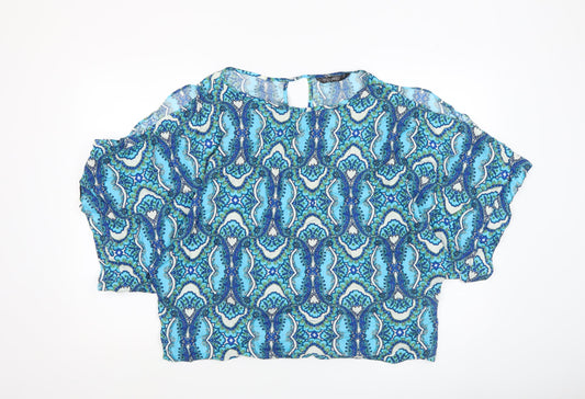 Womens UK Size 14 Dunnes Blue Tunic Blouse