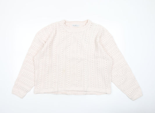 Womens UK Size XL Gallery Ivory Pullover Jumper