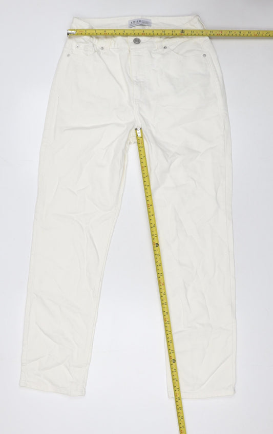 Womens UK Size 8 Primark Regular Fit Straight White Jeans