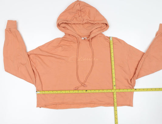Womens UK Size 8 COLLUSION Orange Pullover Hoodie