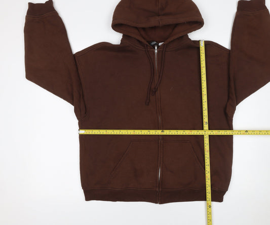 Womens UK Size 8 H&M Brown Full Zip Hoodie