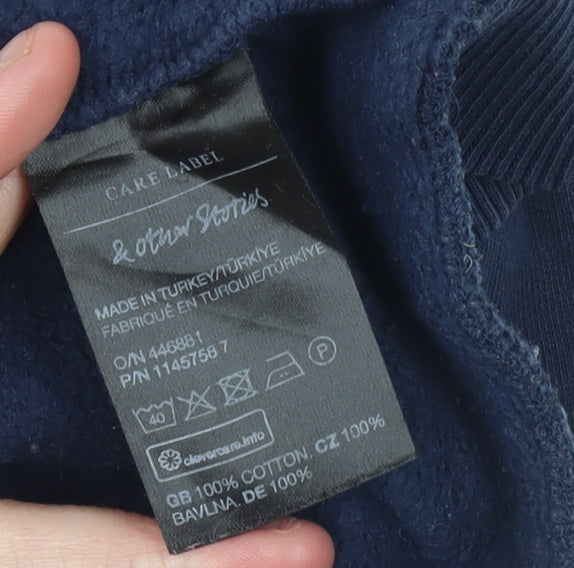 Womens UK Size S & Other Stories Blue Pullover Sweatshirt