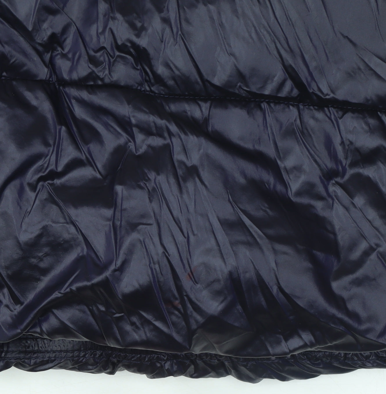 Additional view of Next girls’ blue puffer coat 11 years hooded long winter jacket with faux fur trim