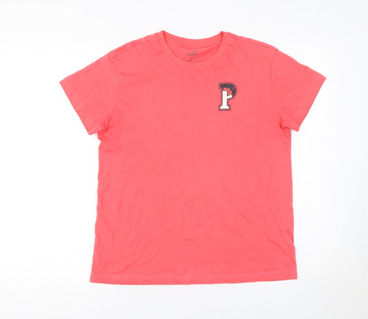 Boys UK Size 13-14 Years PUMA Pink Basic T-Shirt
