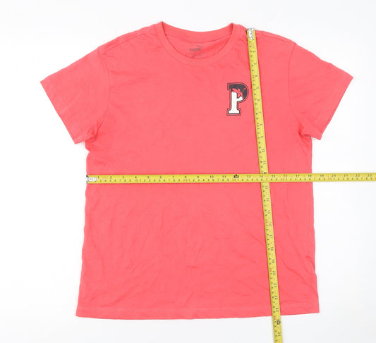 Boys UK Size 13-14 Years PUMA Pink Basic T-Shirt