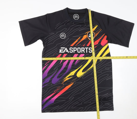 Mens UK Size M EA Sports Black FootballRunning & JoggingGym & Training T-Shirt