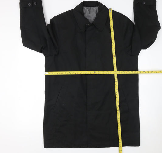 Mens UK Size M Pierre Cardin Black Rain Coat