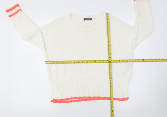 Womens UK Size 10 Mint Velvet Ivory Pullover Jumper