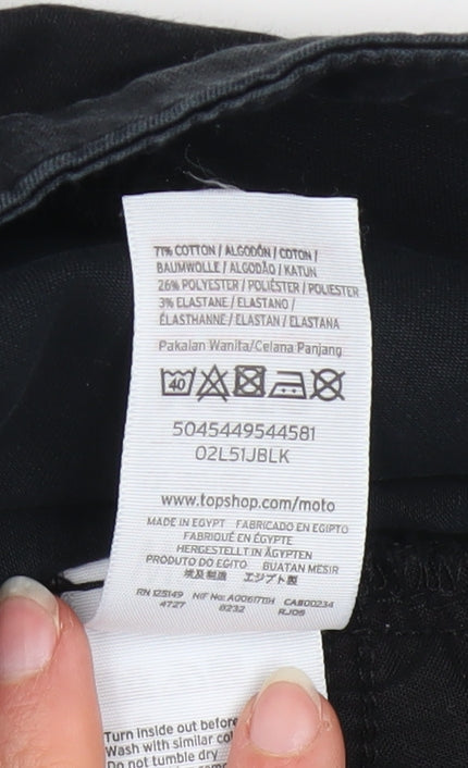 Unisex Adultss UK Size 34 Topshop Slim Fit Skinny Black Jeans