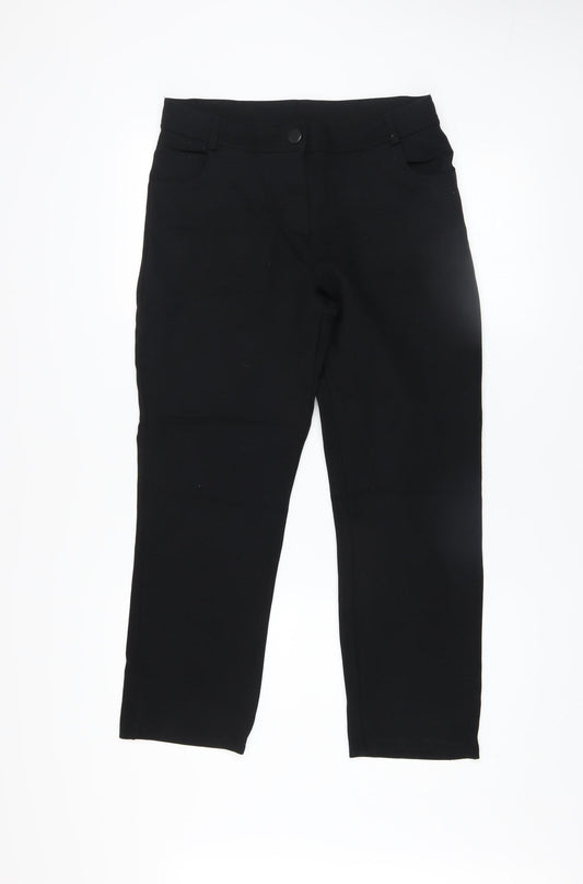 Womens UK Size 10 Dunnes Stores Slim Fit CasualWorkwearBusiness Black Trousers