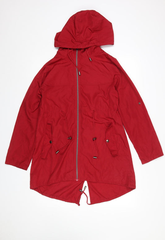 Womens UK Size S Atmosphere Red Parka Coat
