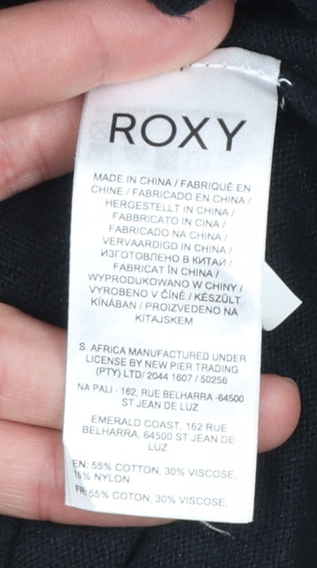 Womens UK Size S ROXY Black Pullover Jumper