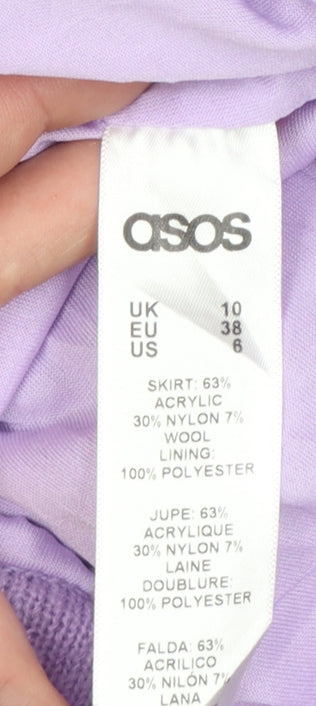Womens UK Size 10 ASOS A-Line Knit Skirt