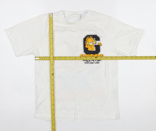 Girls UK Size 11-12 Years Zara White Basic T-Shirt